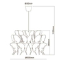 LAMPA wisząca FARFALLA LP-MD088-3439A/1P RÓŻOWY Light Prestige dekoracyjna OPRAWA zwis motyle różowe