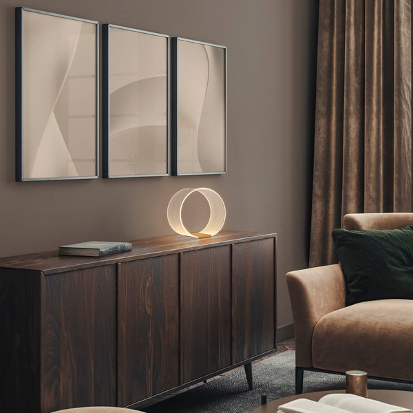 Okrągła stołowa lampa HUARAL LE44436 LED 14W 3000K biała złota outlet