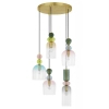 Lampa wisząca MURANO LE43401 skandynawska kolorowy przezroczysty złoty