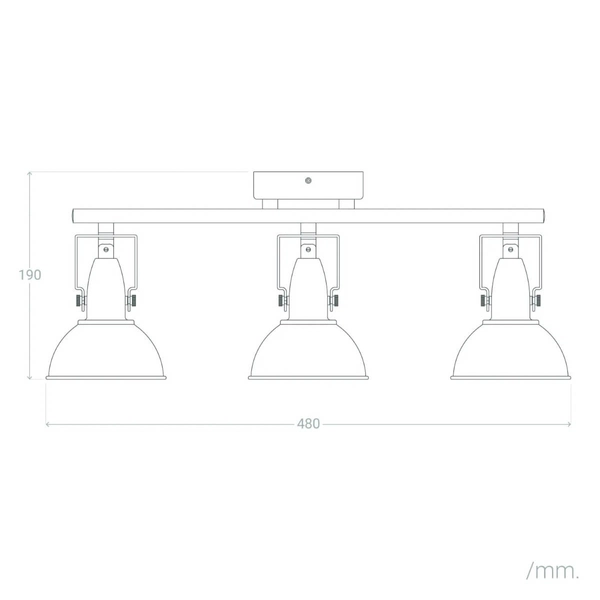 Sufitowa lampa z regulacją Retro ABR-RRO-C-3XE14 Abruzzo czarny złoty