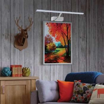 Kinkiet LAMPA ścienna KANARYA 03576 Ideus metalowa OPRAWA listwa LED 12W 4000K nad lustro chrom