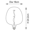 Szklana żarówka Swirl 102622 LED 4W 2000K filament E27 bursztynowa