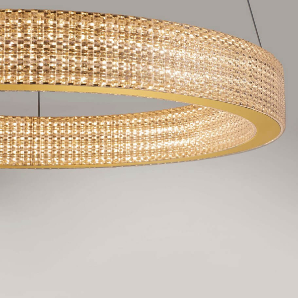 Lampa wisząca nad stół ring YOTAU LE44729 LED 70W 3000K złota