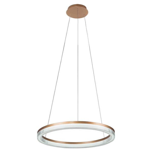 Lampa wisząca ring Midway LP-033/1P L GD Cristal Triangle LED 50W złota