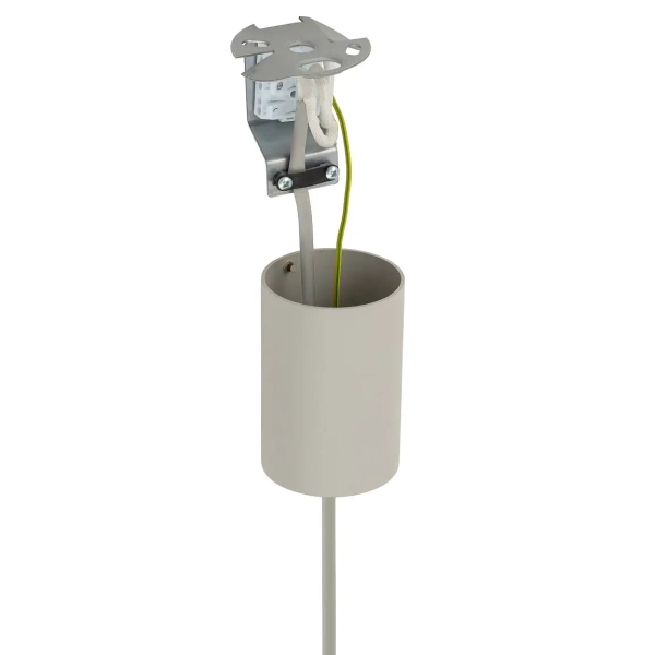 Lampa abażurowa wisząca CEDRO 11664 do salonu beżowa