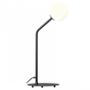 Gabinetowa lampa PURE 1064B1 Aldex biurkowa kula szklana czarna