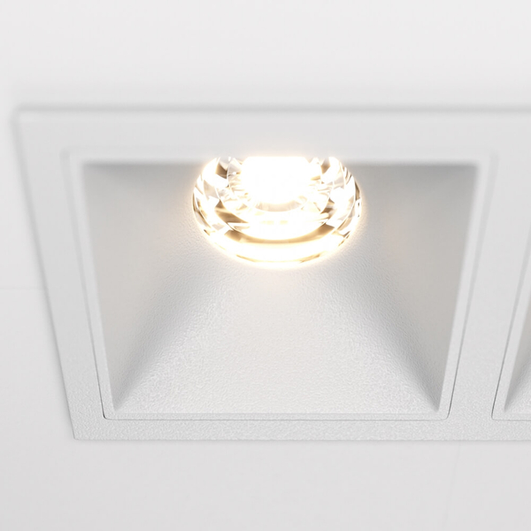 Podwójna lampa wpuszczana Alfa DL043-02-10W3K-D-SQ-W LED 20W 3000K biały