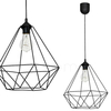 Druciana LAMPA wisząca BASKET 7214 Milagro metalowa OPRAWA zwis klatka loft czarna