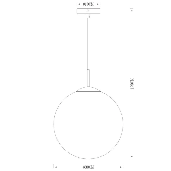 LAMPA wisząca VARUS 15857 Globo OPRAWA kula ball szklana złota przezroczysta