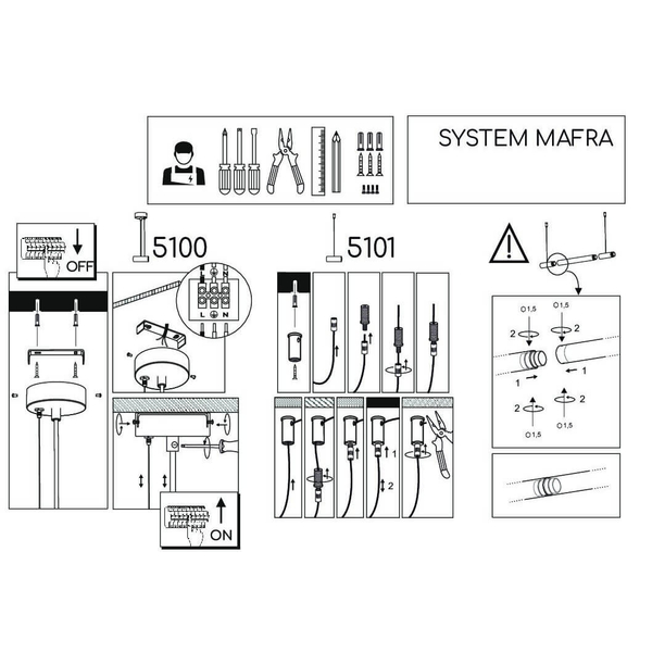 System modułowy narożnik Mafra 5108 Shilo rurkowy czarny