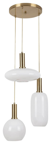 LAMPA wisząca SINOPIA 5225 Rabalux szklana OPRAWA zwis kaskada biały złoty