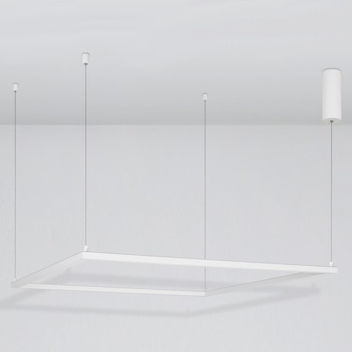 LAMPA wisząca JAEN LE41428 Luces Exclusivas minimalistyczna OPRAWA kwadratowy ZWIS LED 50W 3000K metalowy biały