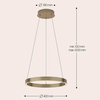Lampa wisząca pierścienie Rim MOD058PL-L22BS3K LED 25W 3000K mosiądz