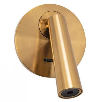 Do czytania lampka ścienna H71 LED 3W 3000K tuba regulowana mosiądz