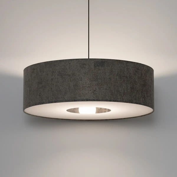 Regulowana wisząca lampa LAGO 11675 tuba tkanina szara