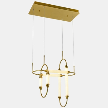 LAMPA wisząca DEGAL PND-43612-3 Italux dekoracyjna OPRAWA metalowa LED 3000K zwis miedziany biały