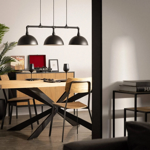 Kopułowa lampa wisząca Retro ABR-RRR-3XE27 Abruzzo potrójna czarny