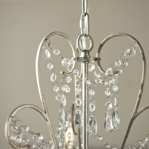 Żyrandol z kryształkami L&-195524 Light& pałacowy na łańcuchu srebrny