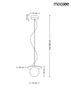 Lampa wisząca HALO MSE010100142 kula ball biała złota