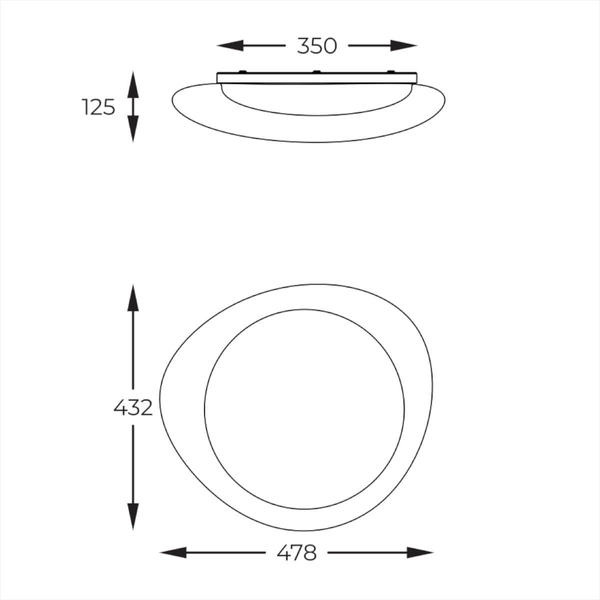 Plafon ledowy Aura FM2201001-470 Zumaline 24W 3000-5000K metalowy biały