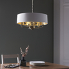 Lampa wisząca Highclere 98933 Endon na łańcuchu biała mosiądz
