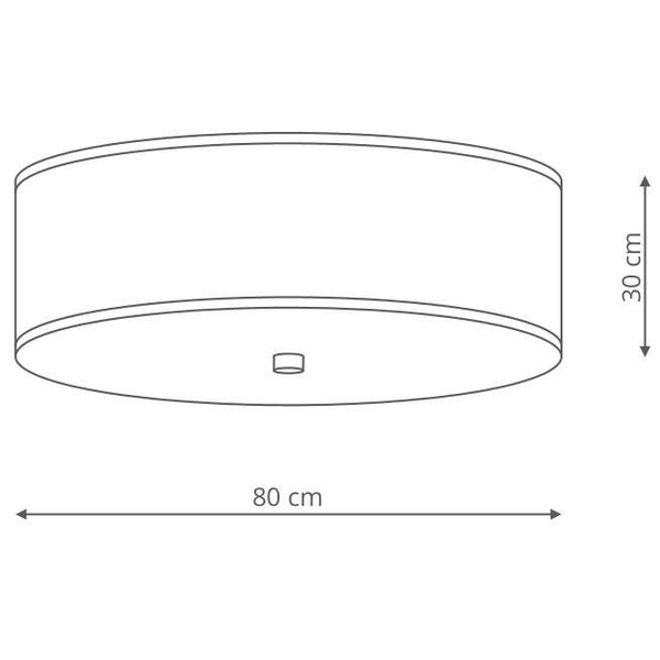 Plafon LAMPA sufitowa GIRONA LP-2190/6C-80 GRY Light Prestige abażurowa OPRAWA okrągła szara