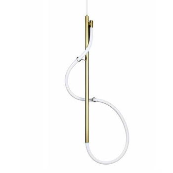 Wisząca lampa tuba silikonowa 607 LED 21,5W 3000-6000K wężyk złota biała