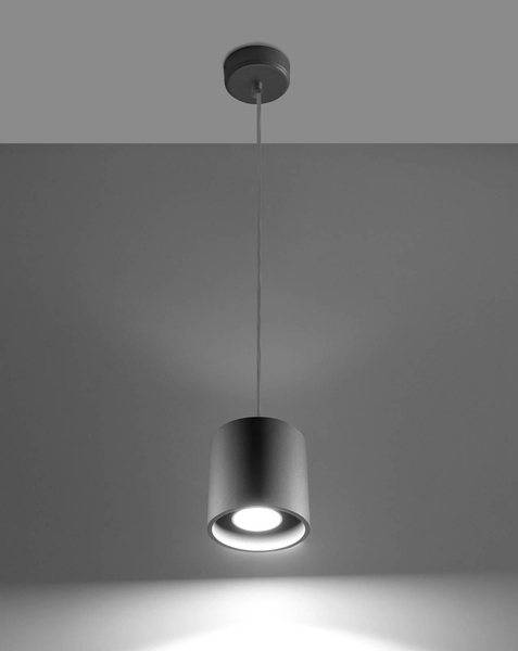 Wisząca LAMPA SL.0052 metalowa OPRAWA zwis tuba szara
