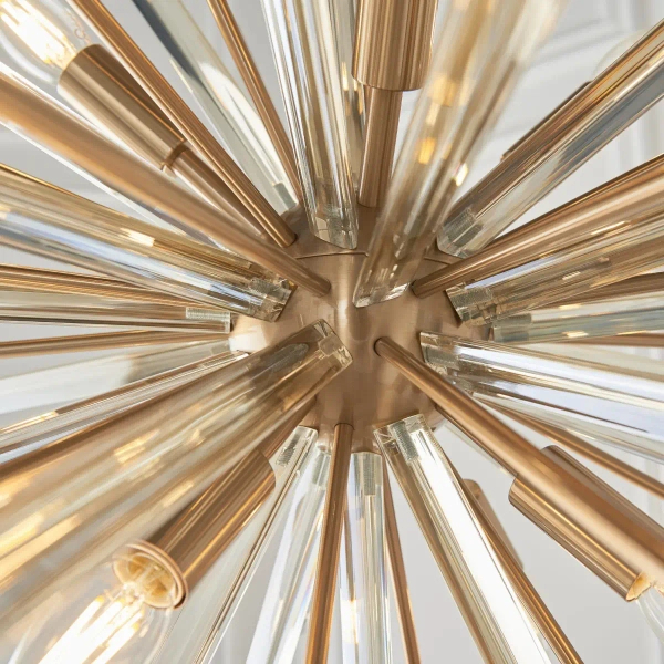 Zwisowa lampa metalowa L&-181935 Light& gwiazda na łańcuchu złota