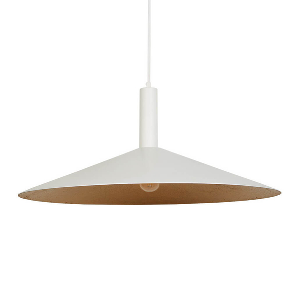 Wisząca lampa Capri 41017 Sigma stożek zwis biała miedziana