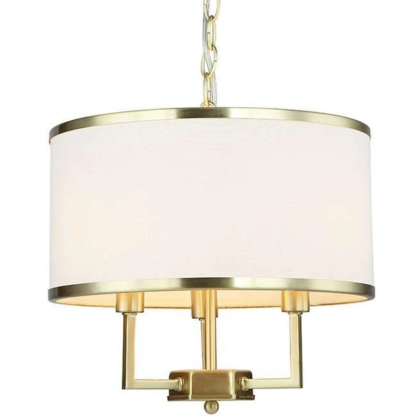 LAMPA wisząca Casa Old Gold S Orlicki Design abażurowa OPRAWA klasyczna okrągły ZWIS na łańcuchu kremowy złoty