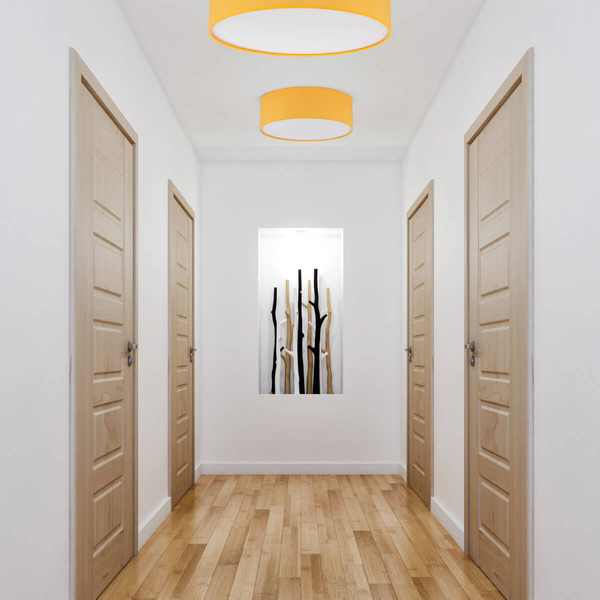 Owalna lampa nasufitowa Nicola 10154 do kuchni round żółta biała