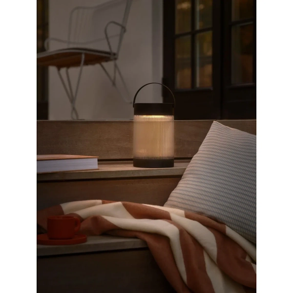 Lampka stołowa solarna tuba Coupar 2518215003 IP44 ściemnialna czarny