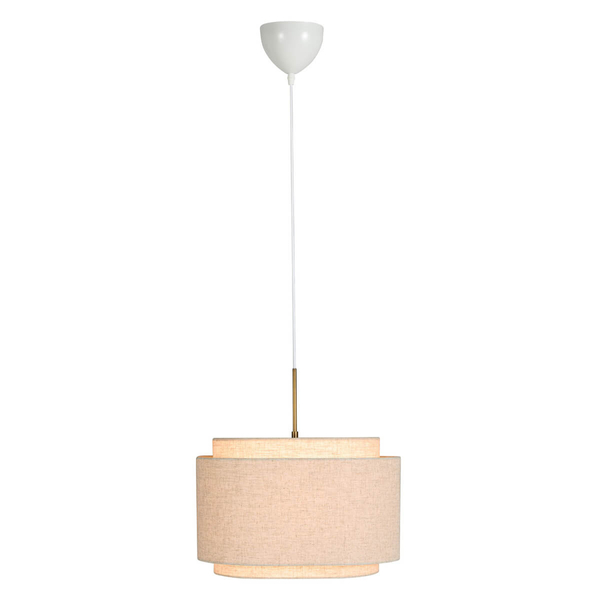 Lampa wisząca abażurowa Takai 2320403018 DFTP do jadalni beżowa