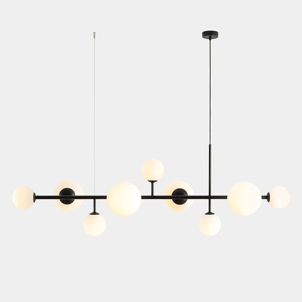 Loftowa lampa wisząca Dione 1092N1 nad wyspę czarna biała