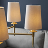 Lampa zwisowa z abażurami L&-199458 Light& metalowa biała złota