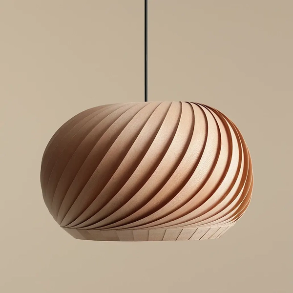 Brązowa lampa wisząca Nature Light 1110G_S Aldex do sypialni drewno