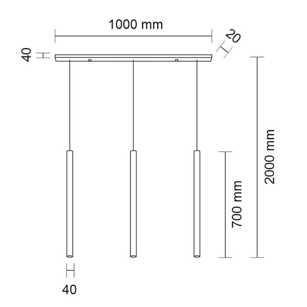 LAMPA wisząca YABU 7574 Shilo metalowa OPRAWA zwis LISTWA sufitowa sople tuby białe