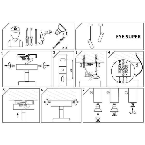 Spot LAMPA sufitowa EYE SUPER A 6488 Nowodvorski metalowa OPRAWA tuba biała