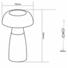 Stołowa lampa grzybek Gixi 28072 LED 1,5W CCT do salonu przezroczysty