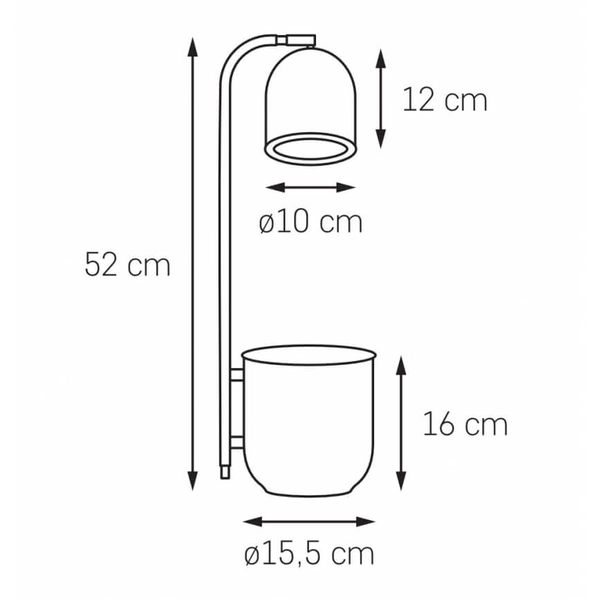 Gabinetowa lampka Botanica Wood 41100101 Kaspa skandynawska biała drewniana
