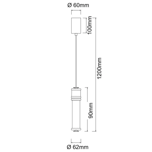 Wisząca tubka ledowa lampa Omi I Cromo OR85730 LED 10W 3000K chrom