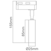 LAMPA sufitowa Slimi Nero Track BK Orlicki Design metalowa OPRAWA do systemu szynowego 1-fazowego czarna