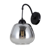 Owalny ścienny kinkiet Felis WL-40824-1-BK  do salonu przydymiony czarny