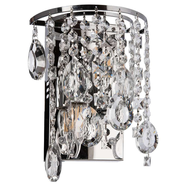 LAMPA ścienna VEN K-E 1380/2 kryształowa OPRAWA kinkiet LED 9W 4000K glamour przezroczysty