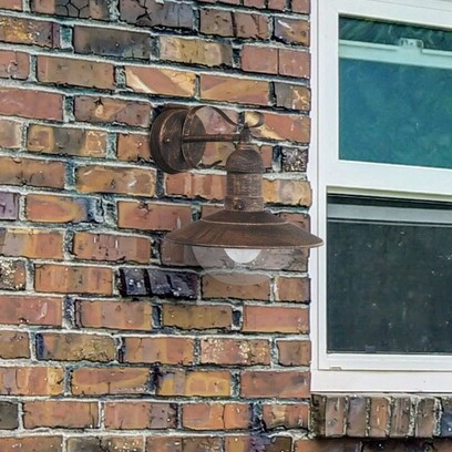 Ogrodowa LAMPA elewacyjna OSLO 8271 Rabalux zewnętrzna OPRAWA rustykalna IP44 kinkiet złoto antyczne przezroczysty