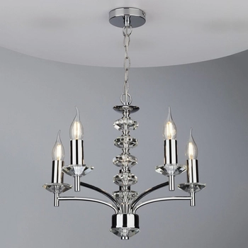 Żyrandol kryształ pałacowy Oleana OLE0550 Dar Lighting świecznik chrom