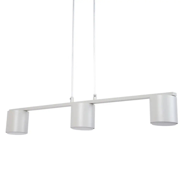 Lampa wisząca nad wyspę Mila 3 41356 do kuchni tubki szare beżowe