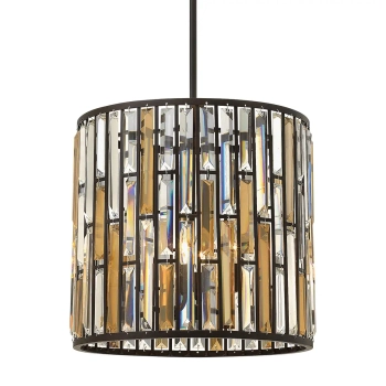 LAMPA wisząca GEMMA HK-GEMMA-P-B-VBZ Elstead HINKLEY glamour OPRAWA kryształowa brąz bursztynowa przezroczysta