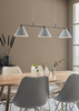Wisząca lampa nowoczesna Klint do salonu biała stal